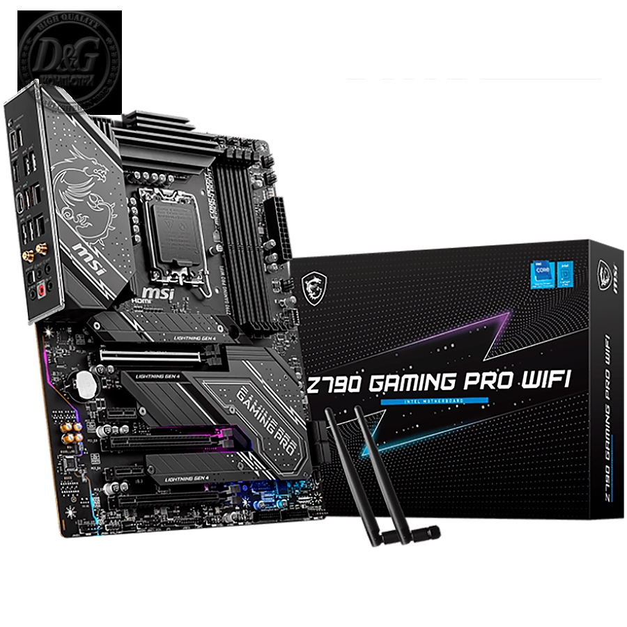 MSI MPG Z790 GAMING PRO WIFI , LGA 1700, INTEL Z790, 4xDDR5, Dual Channel DDR4 up to 7200+(OC)MHz, 3.0 x16 slot, 3x M.2 slots, 1x USB 3.2 Gen 2 (Type-C), 4x USB 3.2 Gen 1, 1x HDMI, 4xEX Debug LED, 2.5G LAN,7.1 Audio, ATX, 3y warranty