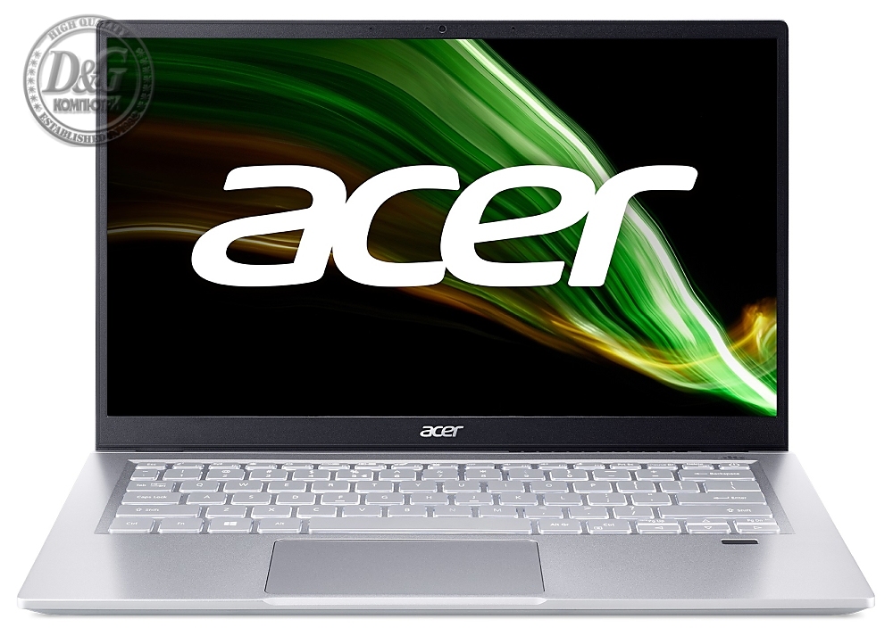 Acer Swift 3, SF314-43-R0W7, AMD Ryzen 7 5700U (1.8GHz up to 4.3GHz, 12MB) 14" IPS FHD ComfyView (1920x1080), 16GB DDR4, 512GB PCIe SSD, AMD Radeon, WiFi 6AX+BT, HD Cam, FPR, Silver, No OS