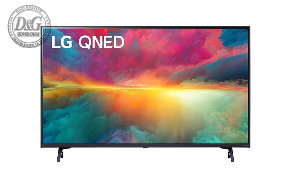 LG 43QNED753RA, 43" 4K QNED (Quantum Dot NanoCell), UHD (3840x2160), DVB-T2/C/S2, a5 AI Processor, HDR 10 PRO, webOS Smart TV, ThinQ AI, 4K Upscaling, HGiG, WiFi, AI Sound Pro, Bluetooth, eARC (HDMI 2), CI, Miracast, AirPlay 2, Two Pole stand, Black