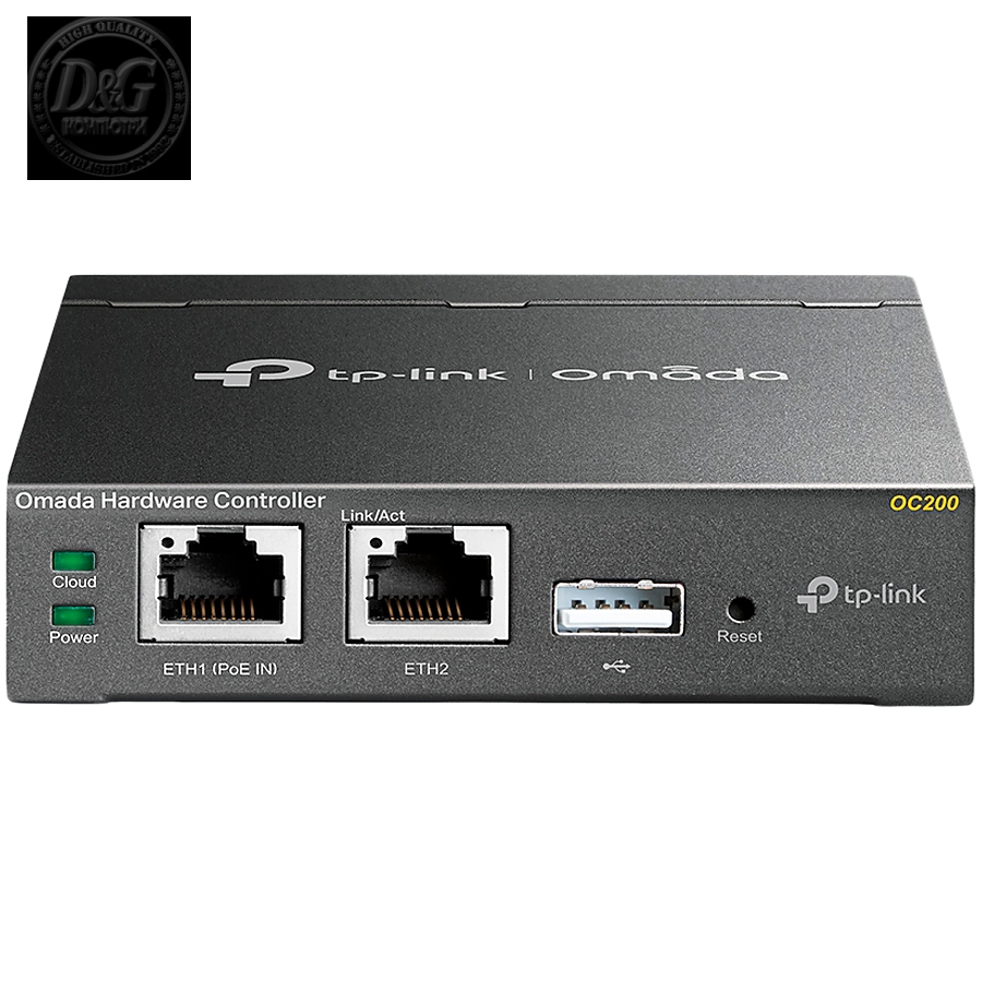 Omada Hardware ControllerPORT: 2Г— 10/100 Mbps Ethernet Ports, 1Г— USB 2.0 Port, 1Г— Micro USB PortFEATURE: Cloud Access, Centralized Management for Omada EAPs, Powered by 802.3af PoE or Micro-USB Power Adapter, Omada App