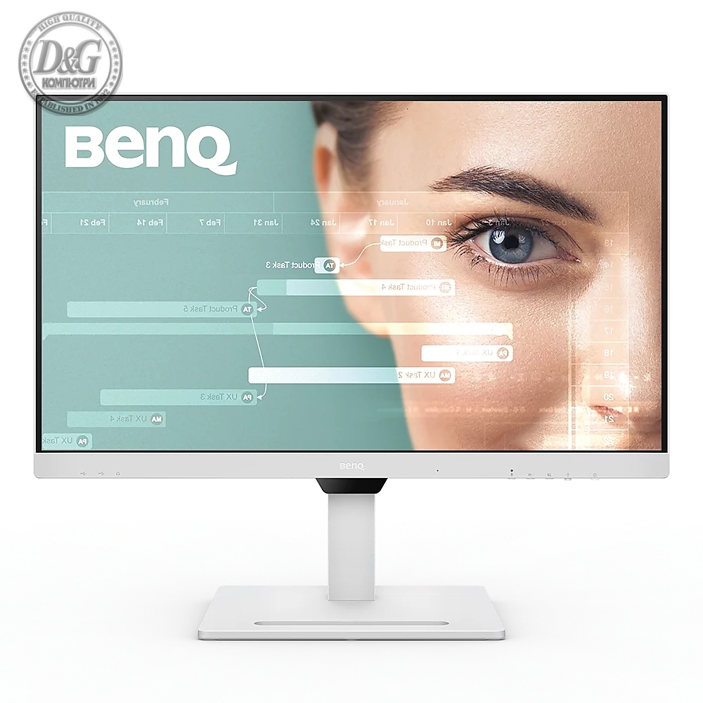 BenQ GW2790QT 27" IPS, 5ms, QHD 2560x1440, 75Hz, 99% sRGB, Eye Reminder, Flicker-free, LBL, B.I. Gen2, ePaper, 1000:1, 20M:1 DCR, 8 bit, 350cd/m2,HDMI,DP, USB-C 60W, Daisy Chain, 3xUSB 3.2, 2Wx2, HAdj. Stand 110mm, Headph. jack, Line In,Tilt, VESA, White