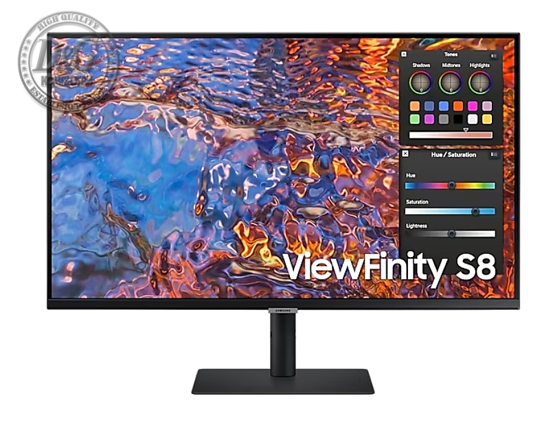 Samsung 32B800 32" IPS LED, 60 Hz, 5 ms GTG, 3840x2160, 300 cd/m2, Flicker Free, PBP, PIP, USB-C 90W, 3xUSB 3.0, Display Port 1.4, 2xHDMI 2.2, Black