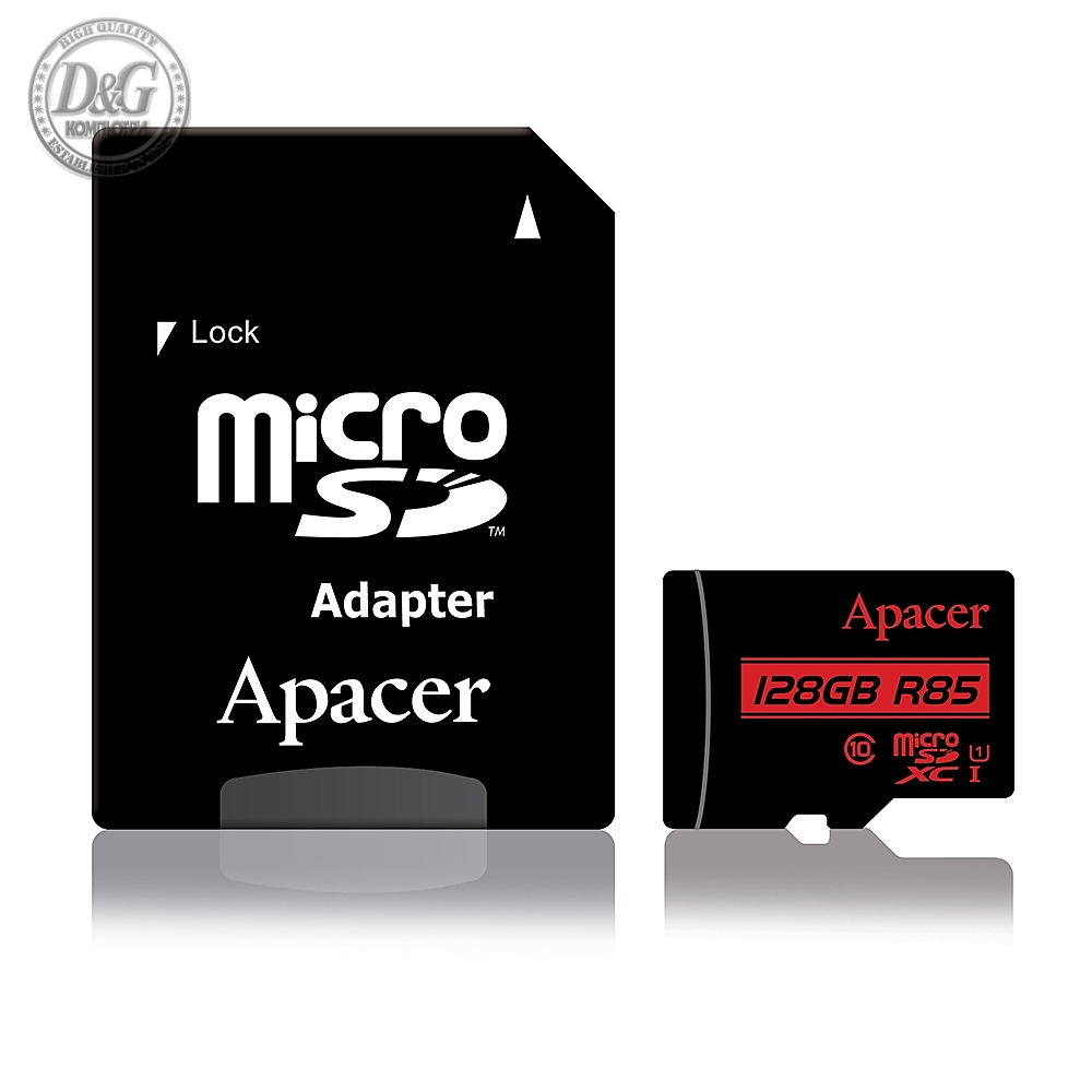 Apacer 128GB microSDXC Class 10 UHS-I (1 adapter)