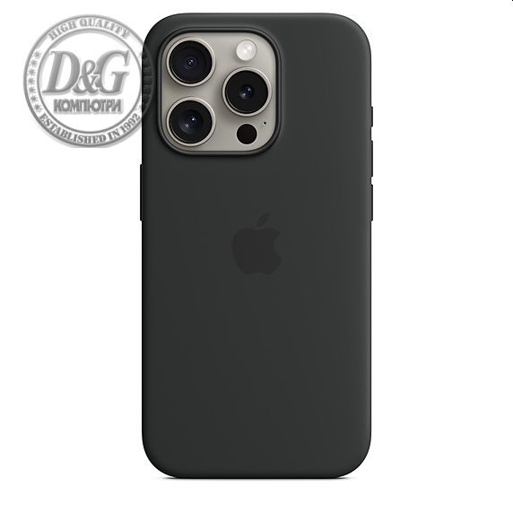 Apple iPhone 15 Pro Silicone Case with MagSafe - Black