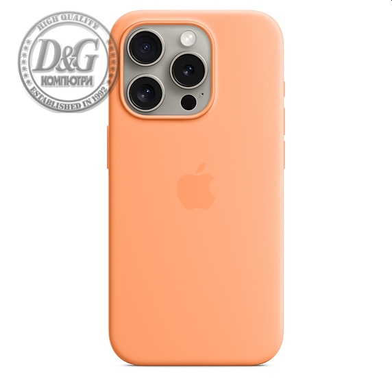 Apple iPhone 15 Pro Silicone Case with MagSafe - Orange Sorbet