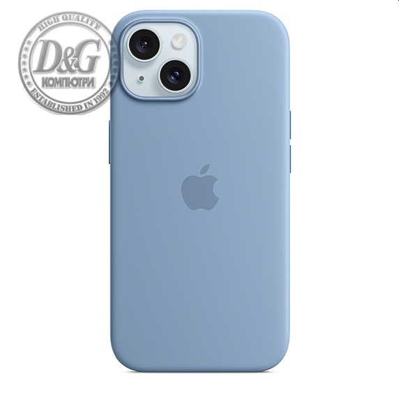 Apple iPhone 15 Silicone Case with MagSafe - Winter Blue