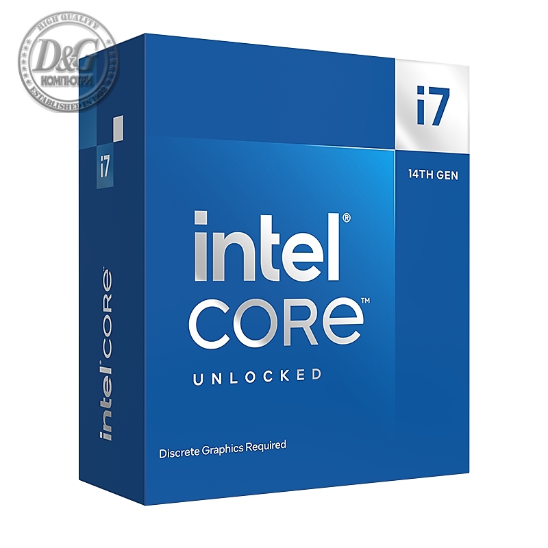 Intel Core i7-14700KF 20C/28T (eC 2.5GHz / pC 3.4GHz / 5.6GHz Boost, 33MB, 125W, LGA1700)