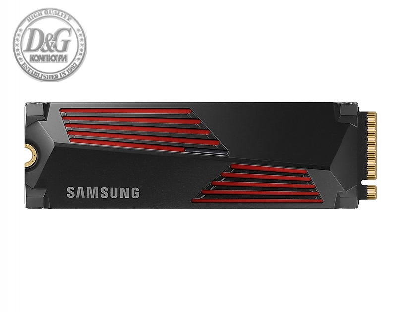 Samsung SSD 990 PRO 4TB Heatsink PCIe 4.0 NVMe 2.0 M.2 V-NAND 3-bit MLC, 256-bit Encryption, Read 7450 MB/s Write 6900 MB/s