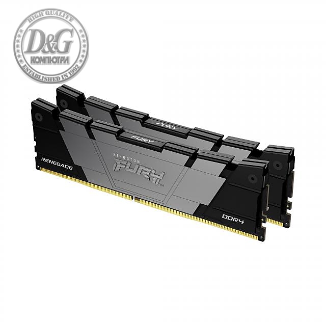 Памет Kingston FURY Renegade Black 32GB (2x16GB) DDR4 3600MHz CL16 KF436C16RB12K2/32