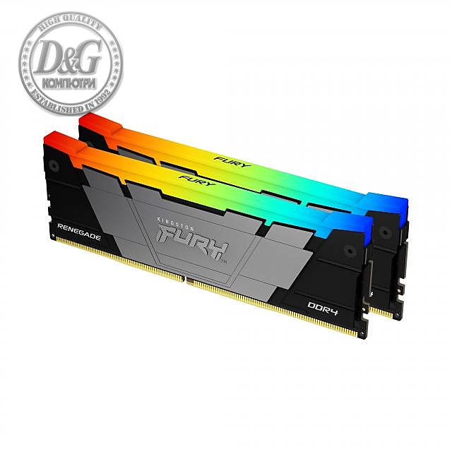 Памет Kingston FURY Renegade RGB 32GB (2x16GB) DDR4 3600MHz CL16 KF436C16RB12AK2/32