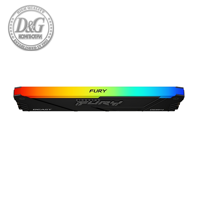 Памет Kingston FURY Beast Black RGB 8GB DDR4 3600MHz CL17 KF436C17BB2A/8