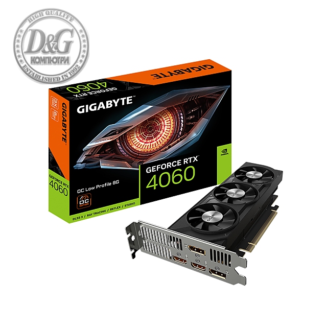 Видео карта GIGABYTE GeForce RTX 4060 OC Low Profile 8GB GDDR6