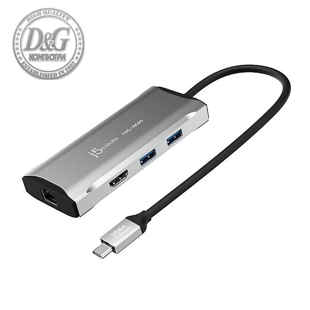 Докинг станция j5create JCD392 100W, USB-C, 10Gbps, 4K60