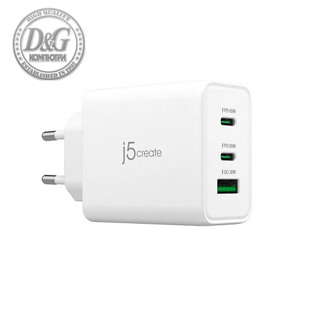 Мрµ¶ово ·°рядно j5create JUP3365E 65W, 3 пор‚°, USB-C, USB-A