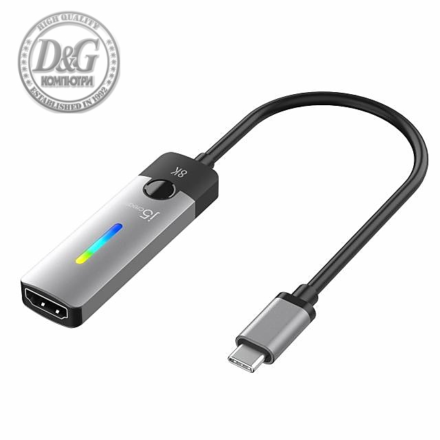 Адаптер j5create JCA157, USB-C мъжко - HDMI 2.1 женско, 8K