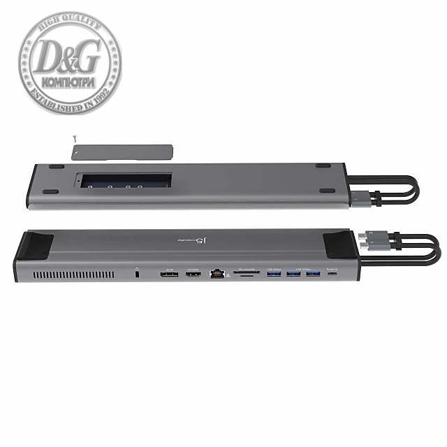 Докинг станция j5create JCD552, M.2 NVMe, USB-C Gen 2