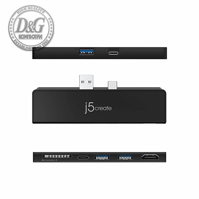 Докинг станция j5create LTRADRIVEMINIDOCK JCD324, За Surface Pro 7