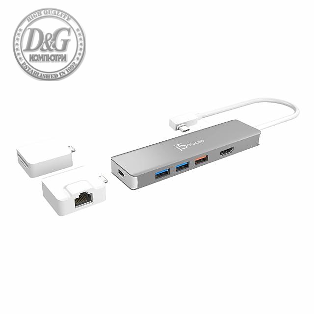 Модулна докинг станция j5create JCD375, 2 модула, USB-C