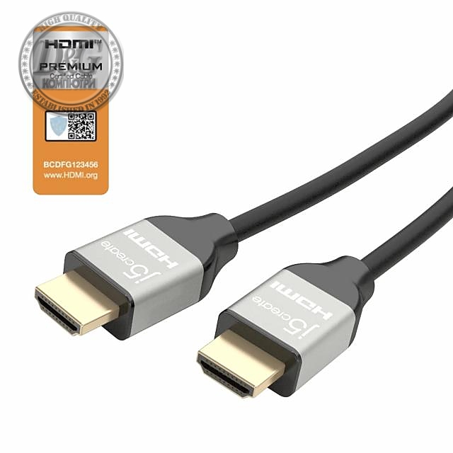 Кабел j5create JDC52, HDMI мъжко - HDMI мъжко, Ethernet, 4K, 2 m