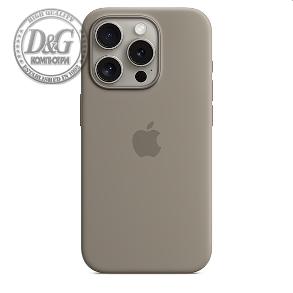 Apple iPhone 15 Pro Silicone Case with MagSafe - Clay