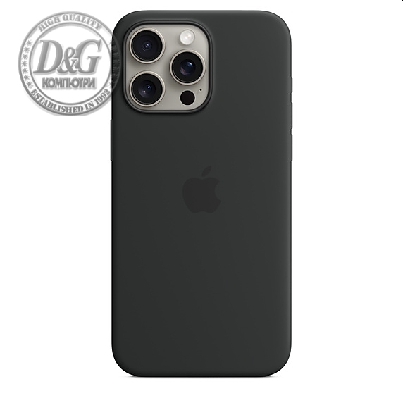 Apple iPhone 15 Pro Max Silicone Case with MagSafe - Black