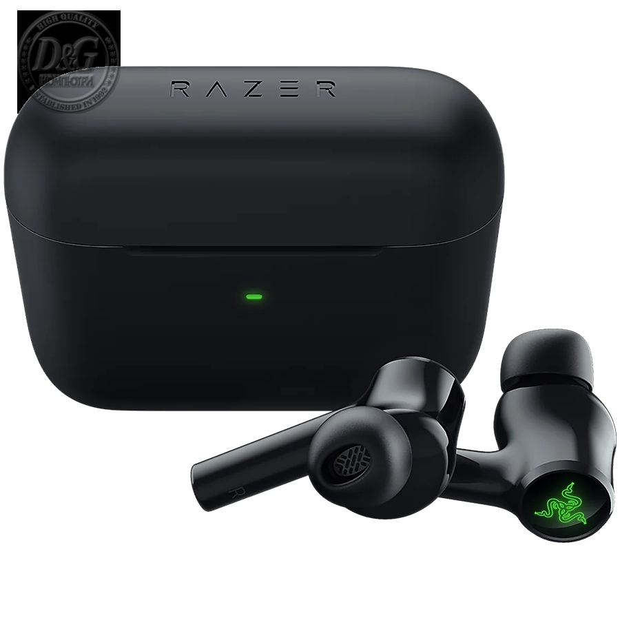 Razer Hammerhead HyperSpeed - Xbox Licensed, Wireless Multi-Platform Gaming Earbuds, Razer™ HyperSpeed Wireless, Active Noise Cancellation (ANC) Technology, Dual Environmental Noise Cancelling (ENC) Microphones, Bluetooth 5.2, Type-C charging cable