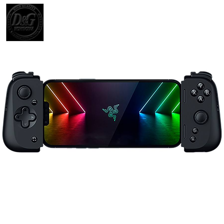 Razer Kishi V2, Gaming controller for Iphone, Console-Quality Mobile Gaming Controls, Universal Fit with Extendable Bridge, Stream PC and Consol Games, Pass through charging