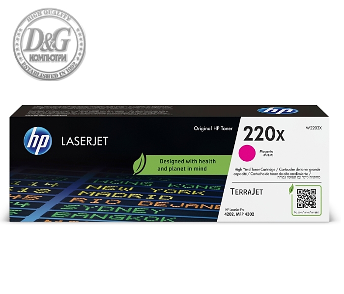 HP 220X Original Magenta LaserJet Toner Cartridge