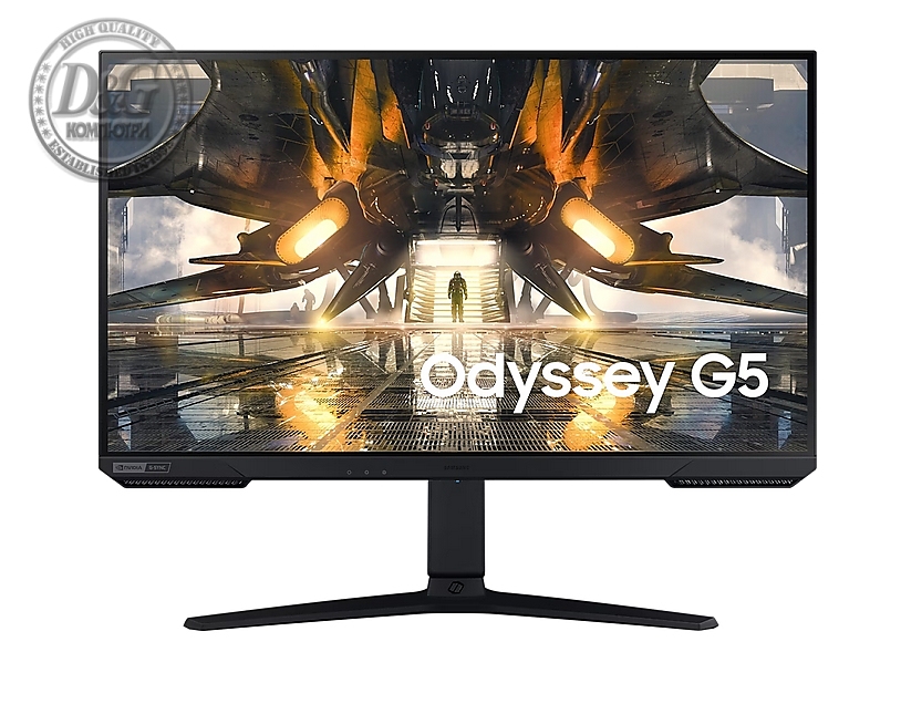 Samsung 27AG520 27" Odyssey G5, IPS, 165 Hz, 1 ms (MPRT), 400 cd/m2, 2560x1440, Mega DCR, AMD FreeSync Premium, Display Port, HDMI, Black