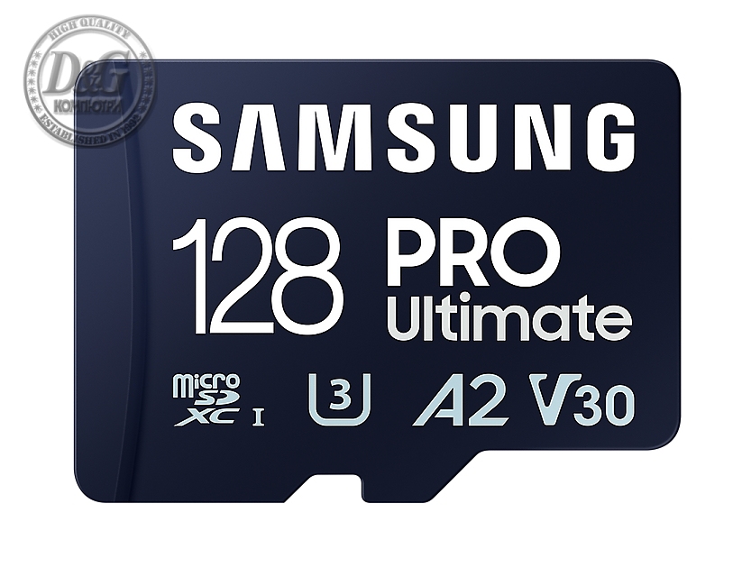 Samsung 128GB micro SD Card PRO Ultimate with Adapter , UHS-I, Read 200MB/s - Write 130MB/s, U3, V30, A2