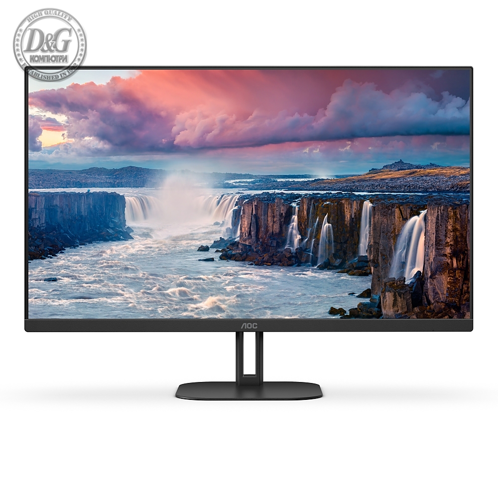 AOC 27V5CE/BK, 27" IPS WLED, 1920x1080@75Hz, 4ms GtG, 1ms MPRT, 300cd m/2, DCR 1000:1, 20M:1, Adaptive Sync, FlickerFree, Low Blue Light, 3Wx2, Tilt, HDMI, USB hub