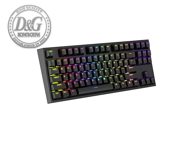 Genesis Gaming Keyboard Thor 404 TKL Black RGB Backlight US Layout Yellow Switch