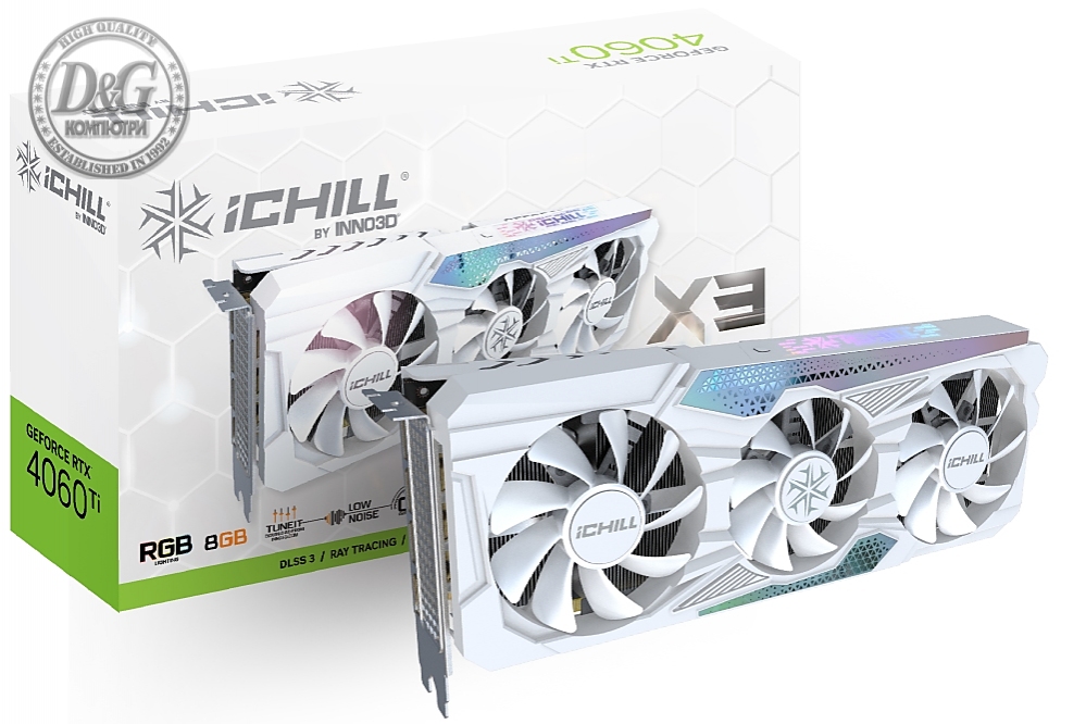 Inno3D GeForce RTX 4060 Ti 8GB GDDR6 iChill X3 White