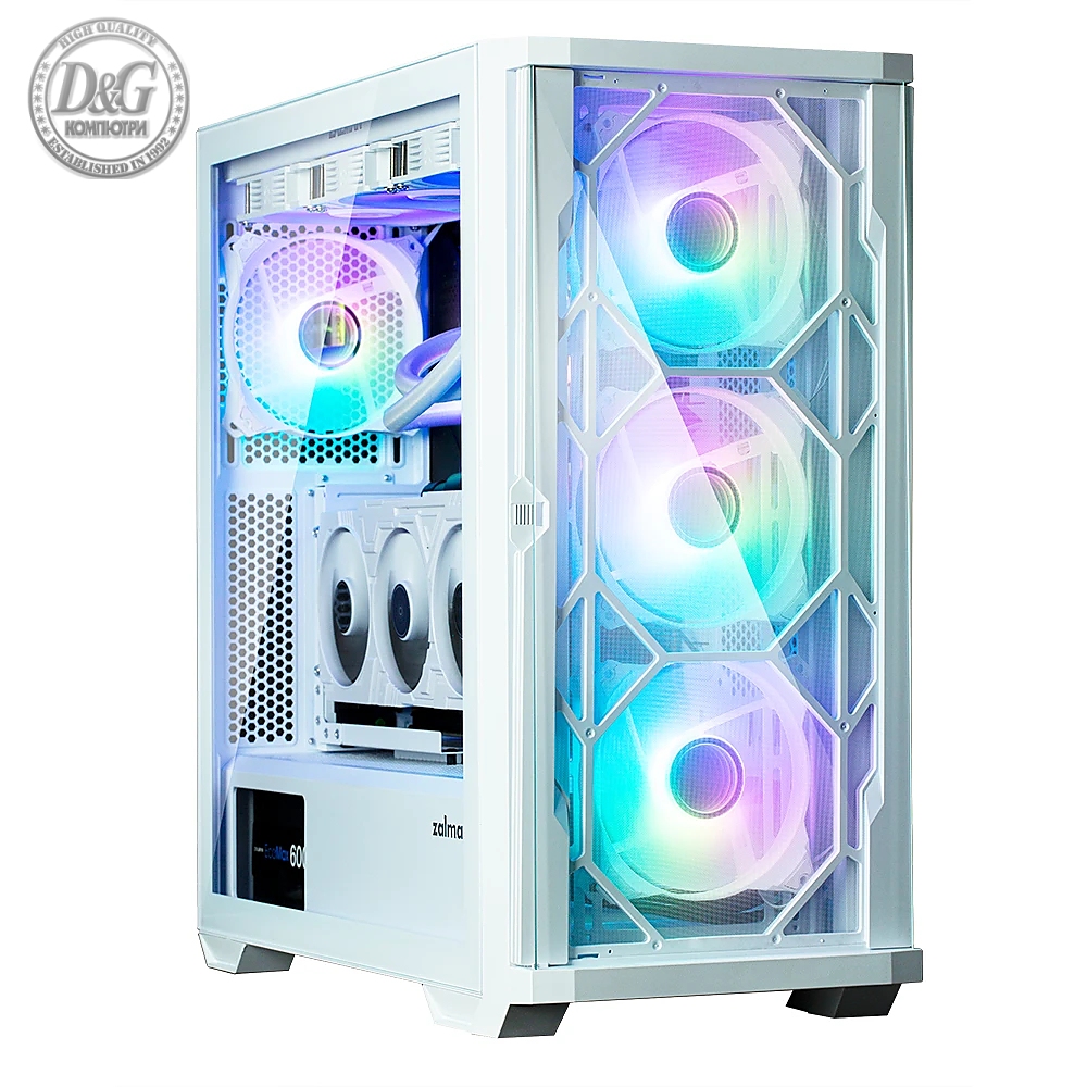 Zalman кутия Case EATX - Z10 DUO White - Mesh/Tempered Glass