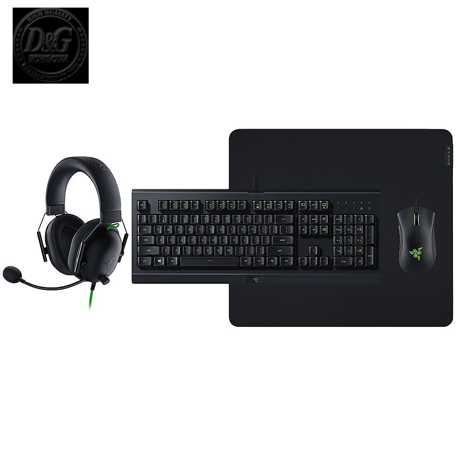 Razer Power Up Bundle V2 – Cynosa Lite - US Layout, Gigantus V2 Large, DeathAdder Essential, BlackShark V2 X FRML Packaging