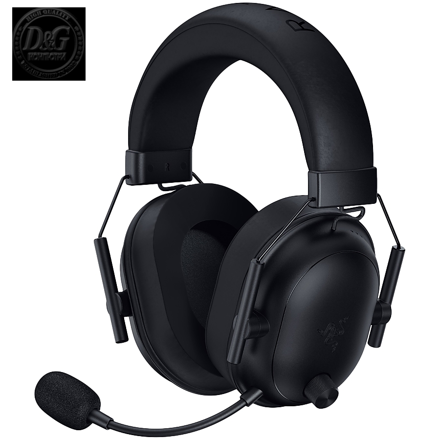 Razer BlackShark V2 HyperSpeed, Gaming Headset, Customized Dynamic 50 mm Driver, Oval Ear Cushions, 2.4 GHz wireless or Bluetooth or USB, Breathable memory foam cushions, Advanced Passive Noise Isolation, THX Spatial Audio