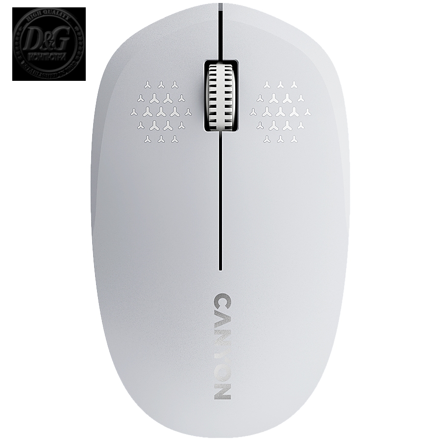 CANYON MW-04, Bluetooth Wireless optical mouse with 3 buttons, DPI 1200 , with1pc AA canyon turbo Alkaline battery,White, 103*61*38.5mm, 0.047kg