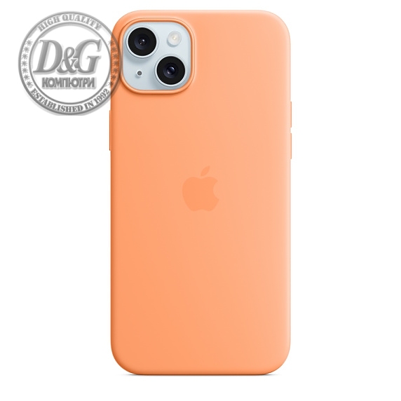 Apple iPhone 15 Plus Silicone Case with MagSafe - Orange Sorbet