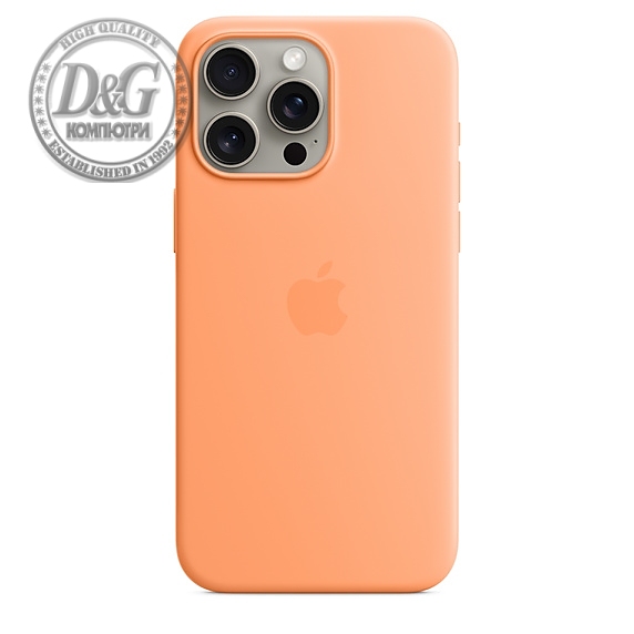 Apple iPhone 15 Pro Max Silicone Case with MagSafe - Orange Sorbet