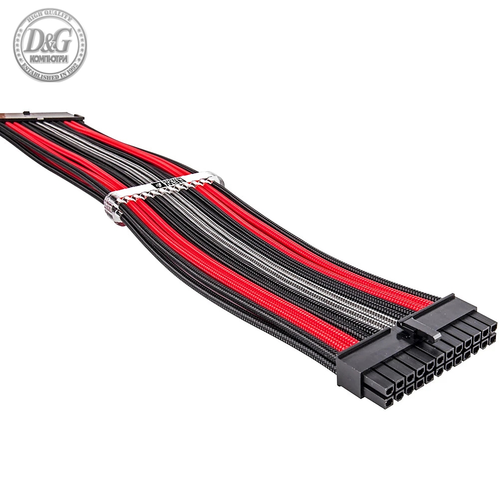 1stPlayer комплект удължителни кабели Custom Modding Cable Kit Black/Red/Gray - ATX24P, EPS, PCI-e - BRG-001