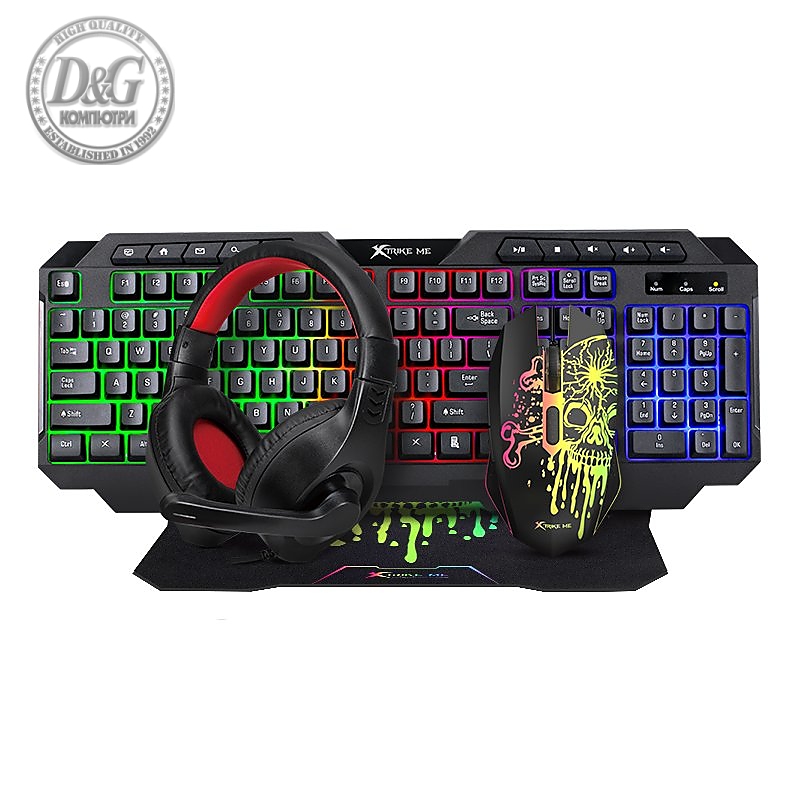 Xtrike ME Геймърски комплект Gaming COMBO CMX-415 - Keyboard, Mouse, Headset, Mousepad - XTRM-CMX-415