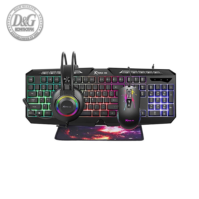 Xtrike ME Геймърски комплект Gaming COMBO CMX-410 - Keyboard, Mouse, Headset, Mousepad - XTRM-CMX-410