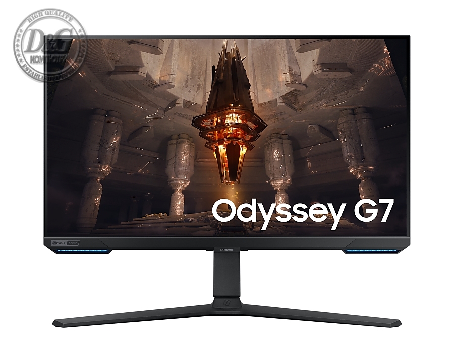 Samsung 28BG700 28" Odyssey G7, IPS, 144 Hz, 1 ms GTG, 3840x2160, 300 cd/m2, 1000:1 Contrast, DP, 2xHDMI, USB Hub, LAN, Black