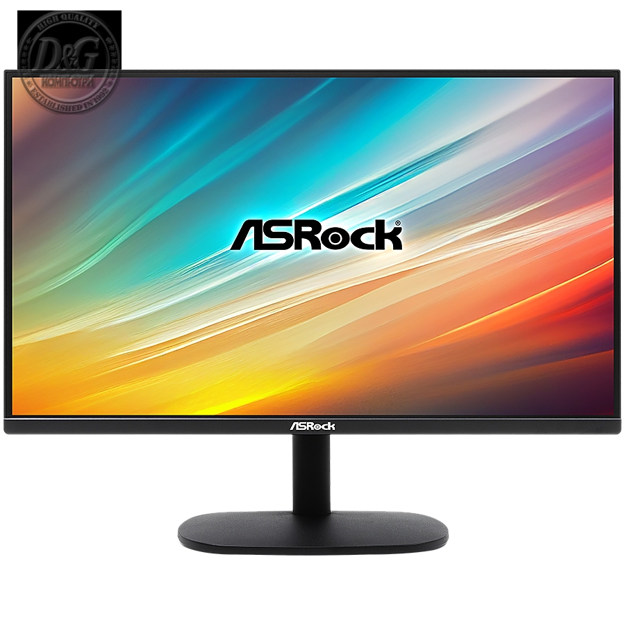 Asrock Gaming Monitor, 24.5" FHD(1920x1080) IPS, 100 Hz, 99% sRGB, 16:9, 1300:1, 300 cd/mВІ, 178Вє/178Вє, 1ms (MPRT), Flicker-free, Tiltt Adjustment, 1x HDMI 2.0, 1x VGA, 3Y