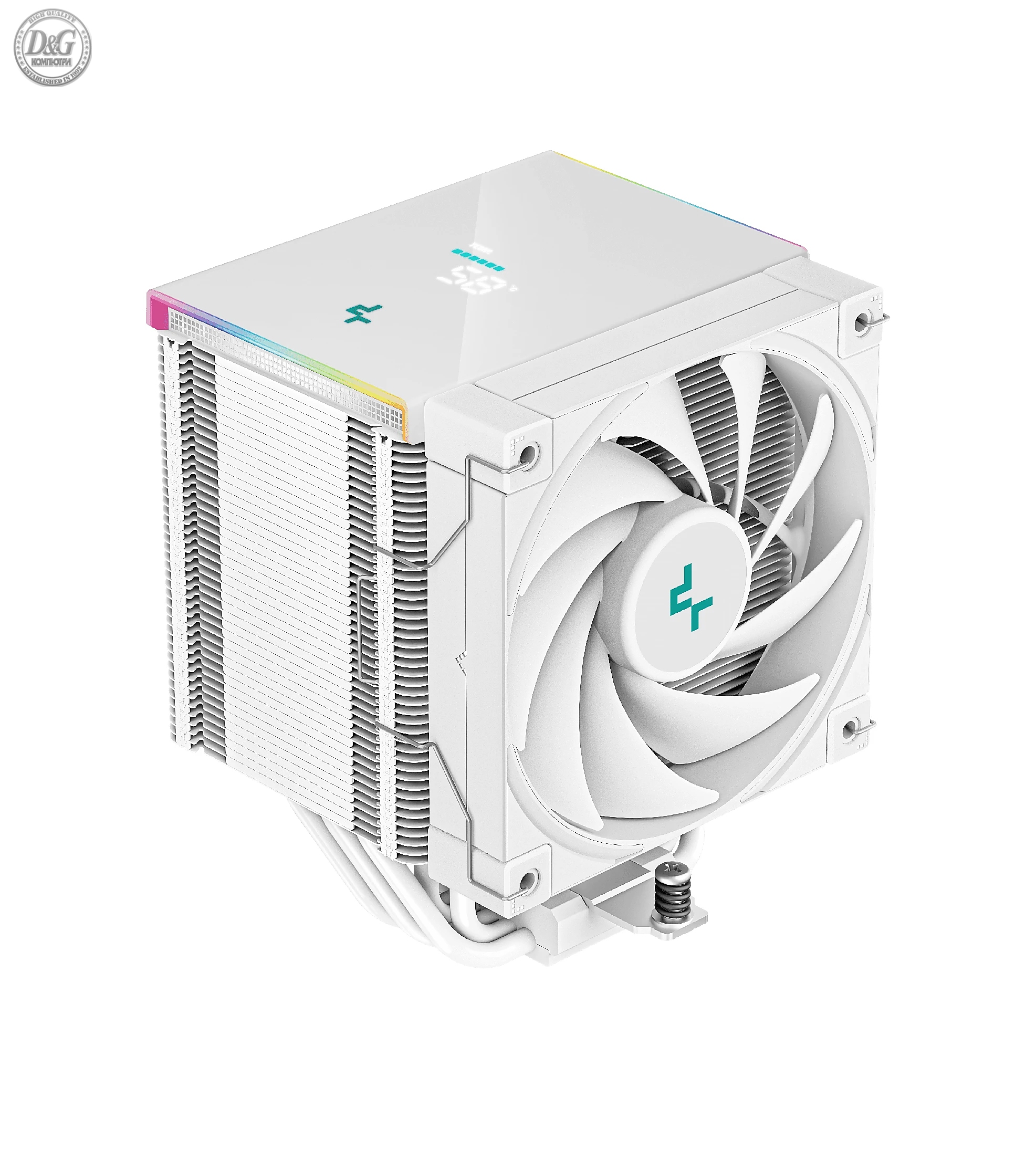 DeepCool охладител за процесор CPU Cooler - AK500 Digital White - LGA1700/AM5