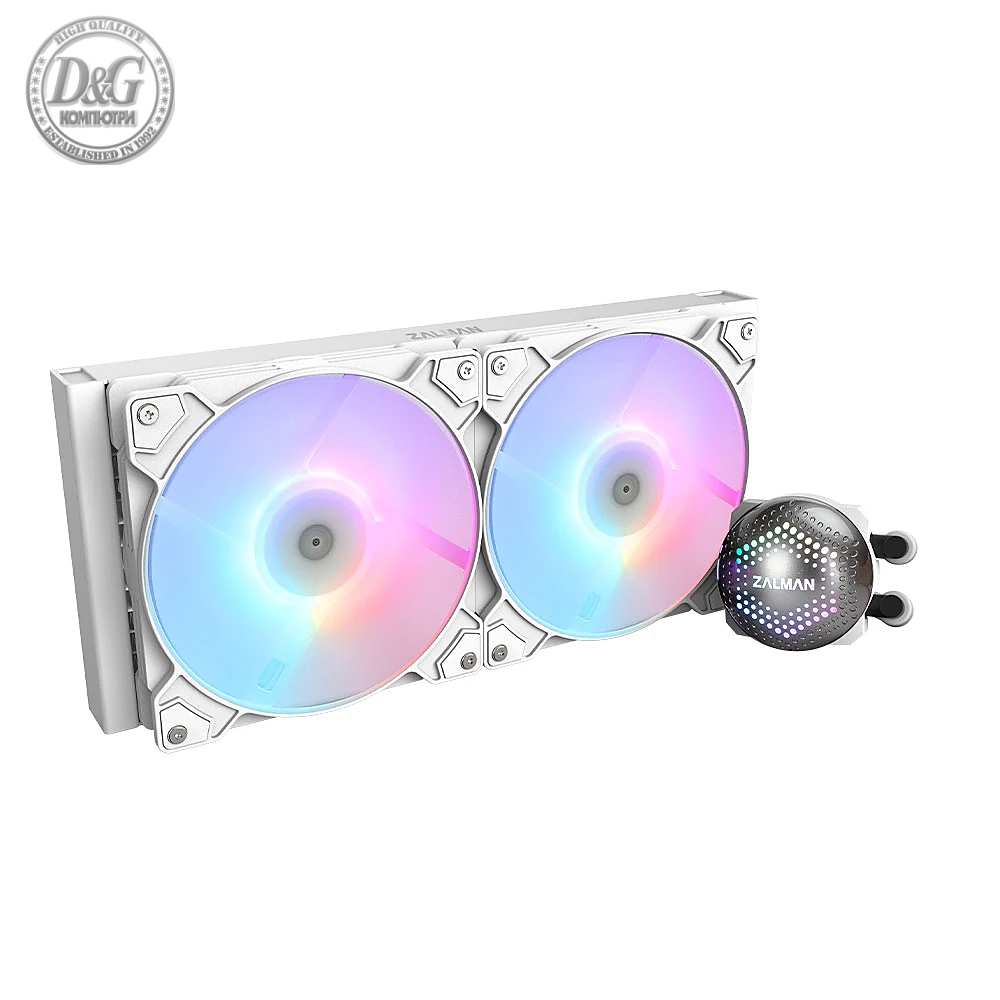 Zalman водно охлаждане Water Cooling ALPHA 28 WHITE - Addressable RGB - LGA1700/AM5