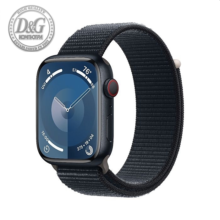 Apple Watch Series 9 GPS + Cellular 45mm Midnight Aluminium Case with Midnight Sport Loop