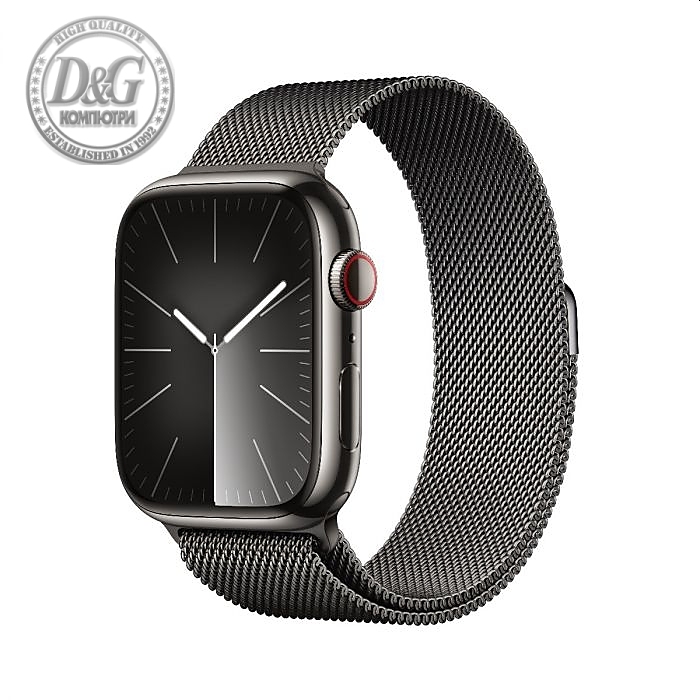 Apple Watch Series 9 GPS + Cellular 45mm Graphite Stainless Steel Case with Graphite Milanese Loop