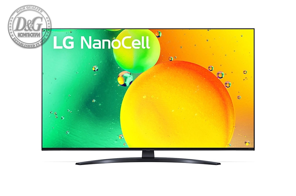 LG 43NANO763QA, 43" 4K IPS HDR Smart Nano Cell TV, 3840x2160, DVB-T2/C/S2, AI a5, Active HDR ,HDR 10 PRO, webOS Smart TV, ThinQ AI, WiFi, Clear Voice, Bluetooth, Hdmi, CI, Miracast / AirPlay2, One Pole stand,Silver