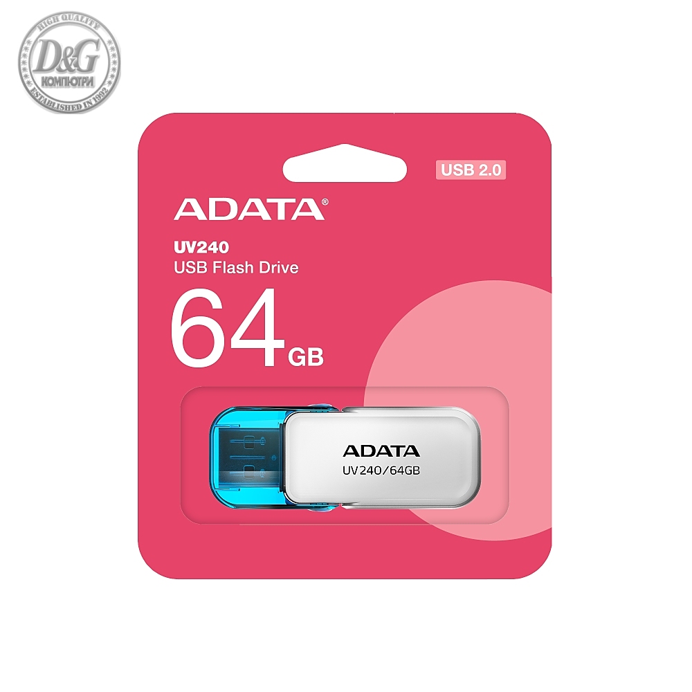 ADATA UV240 64GB USB 2.0 White